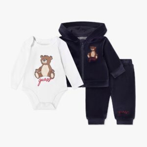 Σετ 3 pieces ζακέτα κορμάκι παντελόνι Guess Kids GUEA6077