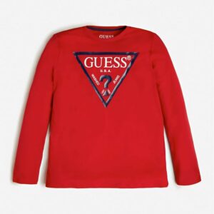 Μπλουζάκι με λογότυπο Guess Kids-L84I29K8HM0 Κόκκινο