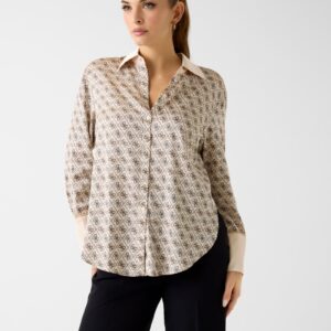 Πουκάμισο με λογότυπο all over Guess W4YH47WF1T2