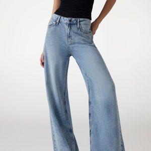 Τζιν Bellflower wide-leg Guess W5YA82D5QKA