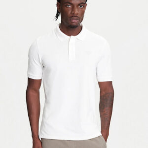 Μπλούζα Polo κοντομάνικη Guess Z5YP02K9WF1 Λευκή